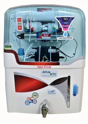 

Aqua Fresh NYC red (NON RO) uv+uf+tds+mineral 15 L 15 L UV + UF Water Purifier(White, Red), Red;white
