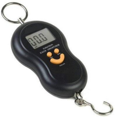 

Zelenor Smiley Pocket Weight Machine Digital 50Kg Travel Luggage Weighing Scale(Black)