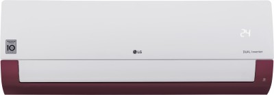 LG 1.5 Ton 5 Star Split AC  - White, Maroon(KS-Q18WNZD, Copper Condenser)   Air Conditioner  (LG)