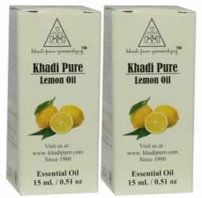 

Khadi Pure Herbal Lemon Essential Oil - 30 ml (Set of 2)(30 ml)