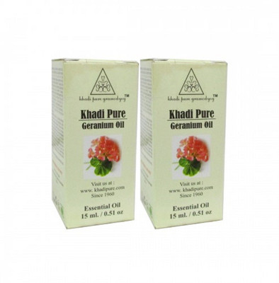 

Khadi Pure Herbal Geranium Essential Oil - 30 ml (Set of 2)(30 ml)