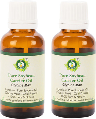 

R V Essential Pure Soybean Carrier Oil (100ml+100ml) Pack of Two- Glycine Max (100% Pure and Natural Cold Pressed)(200 ml)