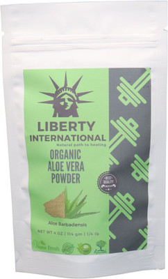 

LIBERTY INTERNATIONAL Organic Herbal Aloe Vera Powder For Smooth Hairs & Soft Skin . Skin & Hair Care C17(114 g)