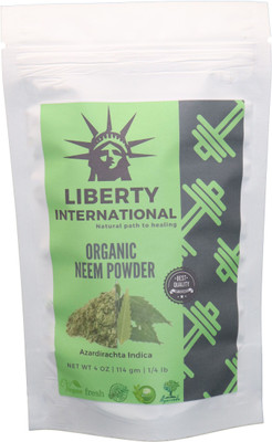 

LIBERTY INTERNATIONAL Organic Herbal Neem Powder For Anti-Dandruff Hair And Acne Face , Skin & Hair Care C13(114 g)