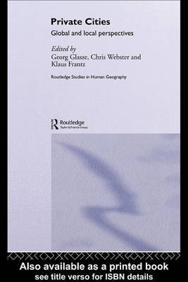 Private Cities(English, Electronic book text, Webster Chris)