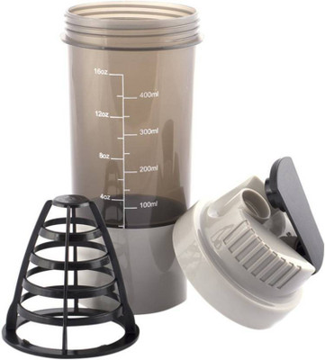 

Tranduious Crossfit Shake It Gym Protein Shaker For Protein/Multi Purpose 500 ml Shaker(Pack of 1, Black), Gray