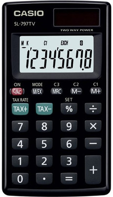 

Casio SL797TV Portable Basic Calculator(8 Digit), Black