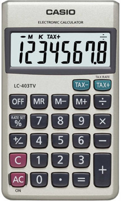 

Casio LC-403TV Portable Basic Calculator(8 Digit), Silver