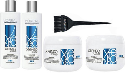 

luxurious Hair Colour Brush,Loreal Professional X-tenso Care Pro Keratin+Incell Shampoo (pack of 2),Masque (pack of 2) (Set of 5)(Set of 5)