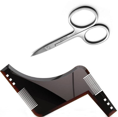 

Stylazo Shaping Beard Comb For Men & Hair Cutting Scissors (Set of 1)(Set of 2)
