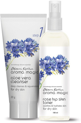 

Aroma Magic Combo of Aloe Vera Cleanser and Rose Hip Skin Toner(Set of 2)