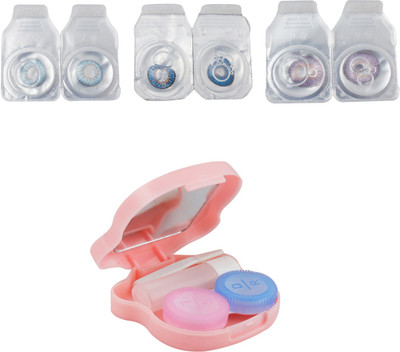 

Optify Combo Pack Monthly Color Contact Lens With Travel Kit Monthly Contact Lens(1, Violet-Light Blue-Blue, Pack of 3)