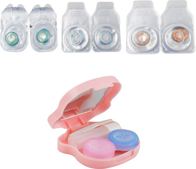 

Optify Combo Pack Monthly Color Contact Lens With Travel Kit Monthly Contact Lens(1, Honey-Green Turquoise-Light Blue, Pack of 3)