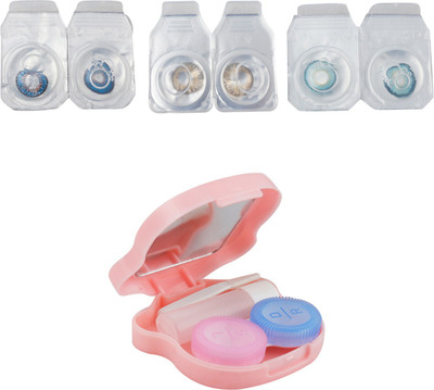 

Optify Combo Pack Monthly Color Contact Lens With Travel Kit Monthly Contact Lens(1, Aqua-Blue-Honey, Pack of 3)