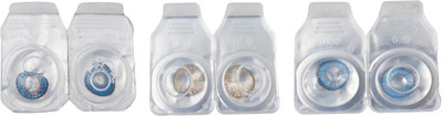 

Optify Combo Pack Monthly Color Contact Lens With Travel Kit Monthly Contact Lens(1, Blue-Blue-Honey, Pack of 3)