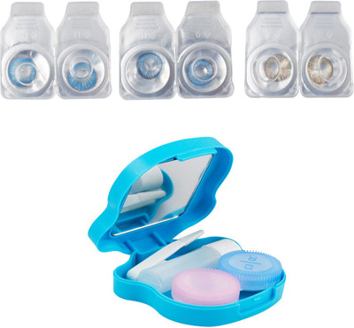 

Optify Combo Pack Monthly Color Contact Lens With Travel Kit Monthly Contact Lens(1, Honey-Blue-Light Blue, Pack of 3)