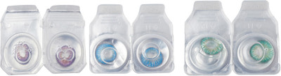 

Optify Zero Power Combo Pack Of 3 Monthly Color Contact Lens (Green-Violet-Light Blue) Monthly Contact Lens(1, Green-Violet-Light Blue, Pack of 3)