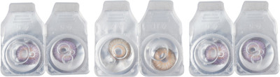 

Optify Combo Pack Monthly Color Contact Lens With Travel Kit Monthly Contact Lens(1, Violet-Violet-Brown, Pack of 3)