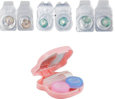 

Optify Combo Pack Monthly Color Contact Lens With Travel Kit Monthly Contact Lens(1, Green Turquoise-Brown-Green Turquoise, Pack of 3)