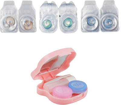 

Optify Combo Pack Monthly Color Contact Lens With Travel Kit Monthly Contact Lens(1, Blue-Brown-Green Turquoise, Pack of 3)