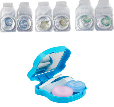 

Optify Combo Pack Monthly Color Contact Lens With Travel Kit Monthly Contact Lens(1, Green Turquoise-Blue-Green, Pack of 3)