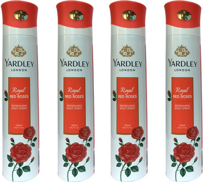 

Yardley London Royal Red Rose (pack of 4) Body Spray - For Women(150 ml, Pack of 4)