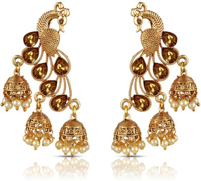 Buy Ishhaara Gold Wedding Earrings Huge Lakshmi Original Kempu Jhumka For  Women And Girls ISHTJ21 Online at Best Prices in India  JioMart