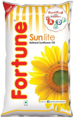 

Fortune Refined Sunflower Oil 1L (Pack of 3) By PadelaSuperStore Sunflower Oil Pouch(3 x 0.33 L)