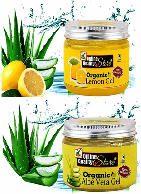 

Online Quality Store Organic Alovera Gel Pure White Transparent + Lemon Gel_400g(400 g)