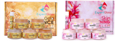 

EXPERTGLOW Combo of Skin Whitening Facial Kit and Gold Radiance Facial Kit 500 g(Set of 2)