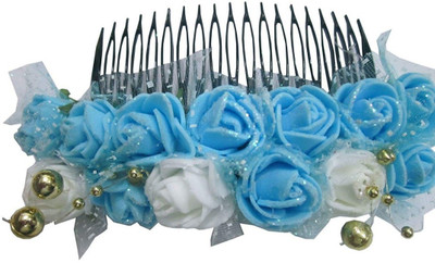 

Unique Indian Crafts Party Handmade Flower Comb Clip Hair Pin(Multicolor)