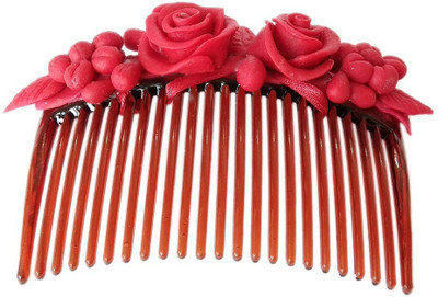 

Unique Indian Crafts Party Handmade Flower Comb Clip Hair Pin(Multicolor)