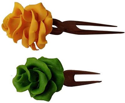 

Unique Indian Crafts Juda Pin Hair Pin(Multicolor)