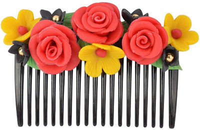 

Unique Indian Crafts Party Handmade Flower Comb Clip Hair Pin(Multicolor)