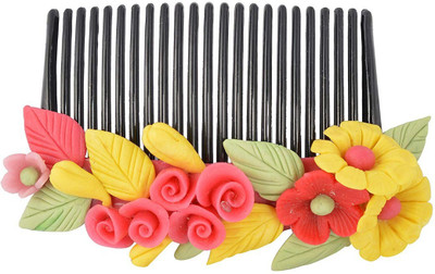 

Unique Indian Crafts Party Handmade Flower Comb Clip Hair Pin(Multicolor)