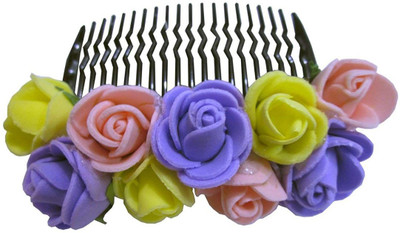 

Unique Indian Crafts Party Handmade Flower Comb Clip Hair Pin(Multicolor)