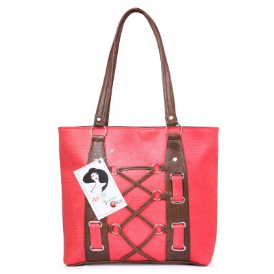 Ankita Fashion World Women Brown, Pink Tote