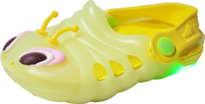 

Yellow Bee Boys & Girls Sling Back Clogs(Light Green