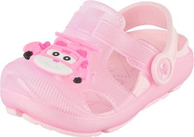 

Yellow Bee Girls Sling Back Clogs(Pink