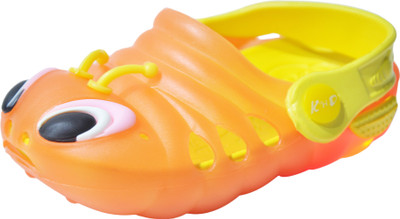 

Yellow Bee Boys & Girls Sling Back Clogs(Orange