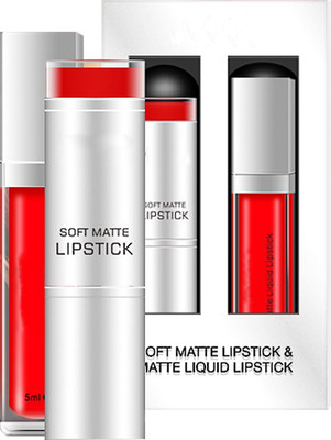 

MELANIA Soft Matte Lipstick & Matte Liquid Lipstick(BLUSH RED)