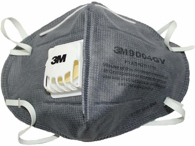 

Clickforsign 9004GV Anti-pollution Mask with easy exhalation valve, Grey, Pack of 2 Mask