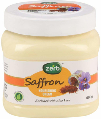 

Zerb Natural Extracts With Aloe Vera Removes Oil Dirt And Makes Your Skin Soft And Supple Saffron Nourishing Cream(500 g)