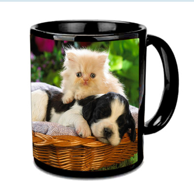 

Raj Laxmi Kitty dog black Ceramic Mug(350 ml)