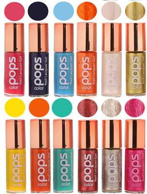 Ramble Pops Colour Nail Polish Combo 5709 Multicolor(Pack of 12)