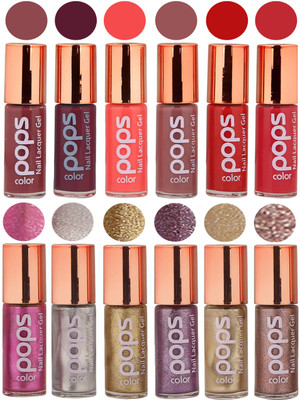 

Ramble Pops color Nail Polish Combo set 10036 Multicolor(Pack of 12)