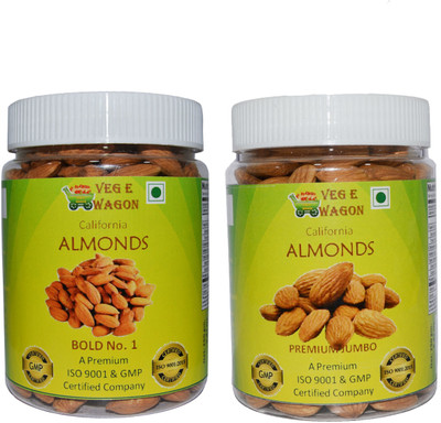 

Veg E Wagon Almonds Bold No1 & Almonds Premium (250 Each) Almonds(500 g, Plastic Bottle)