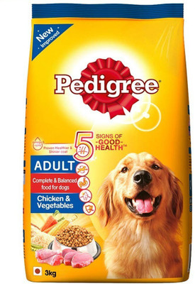 

Pedigree Adult Dry Dog Food, Chicken & Vegetables Chicken 3 kg Dry Dog Food