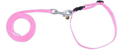 

JAINSONS PET PRODUCTS Jainsons Pet Products High Quality Nylon Leash and Collar Set with Bell 1.5 cm for Puppies and Small Breed Dogs (Pink) 114 cm Dog Strap Leash(Pink)