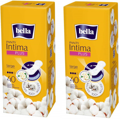 

BELLA Panty Intima Plus Panty Liners - 80 Count (Large)PACK OF-2 Pantyliner(Pack of 2)